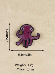 1set/7pcs Embroidered Starfish Iron-On Patch, Clothing Hat Accessory Diy Decoration - Multicolor - View 8