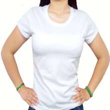 PLAYERA BLANCA MANGA CORTA TELA BRUSH AL TACTO ALGODON CUELLO REDONDO - Blanco - Ver 1