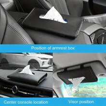 Car Creative Sun Visor Tissue Box Leather Car Sunshade Visor Hanging Tissue Case Car Armrest Tissue Box Car Hanging Tissue Storage Container