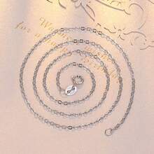 1pc Sterling Silver Cross Pendant Necklace Women Short Water Wave Clavicle Chain Peanut Chain Jewelry Box Chain - D-shuibo - View 13