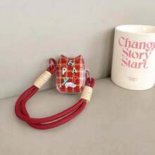 1 件多色猫耳快乐字母耳机盒兼容 Airpods - 彩色 - 查看 3