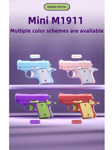 M1911 Toy Gun Inspired 3d Miniature Carrot Knife Stress Relief Squishy Toy, Carrot Gun - Blue and White - View 4