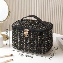 1 件化妝品收納袋,多功能洗漱包,適用於化妝和美容工具 - 黑色 - 查看 2