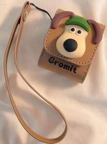 Cartoon 3d Dog-Shaped Leather Earphone Case Compatible With Airpods 1/2, Airpods Pro, Airpods 3, Airpods Pro (2nd Generation) For AirPods1/2 AirPods Pro - Brown - View 7