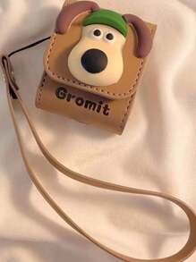 Cartoon 3d Dog-Shaped Leather Earphone Case Compatible With Airpods 1/2, Airpods Pro, Airpods 3, Airpods Pro (2nd Generation) For AirPods1/2 AirPods Pro - Brown - View 8