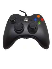 Control Mando Alambrico Para Xbox 360 Y Pc Windows Gamepad - Negro - Ver 2