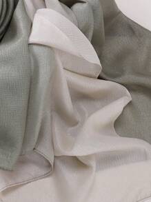 1條新款春季白色高麗菜綠漸變色帶金線的頭巾,作為禮物很合適 - 紫色 - 查看 6