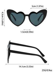 1 副女士心形時尚眼鏡 - 彩色 - 查看 10