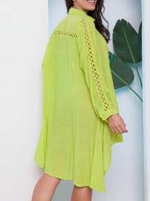 Women Kimonos - Màu xanh chanh - Xem 2