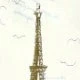 Torre Eiffel color beige