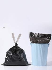 1入重型拉繩垃圾袋,每包5卷,手提式一次性垃圾袋,適用於家用、宿舍,顏色隨機 - 彩色 - 查看 4