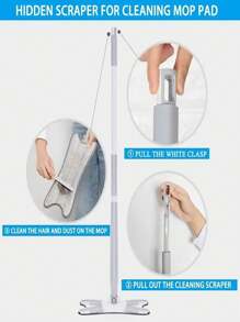 Trapeador De Piso Mob Exprimidor Manual Fácil Usar Mopa - Blanco - Ver 4