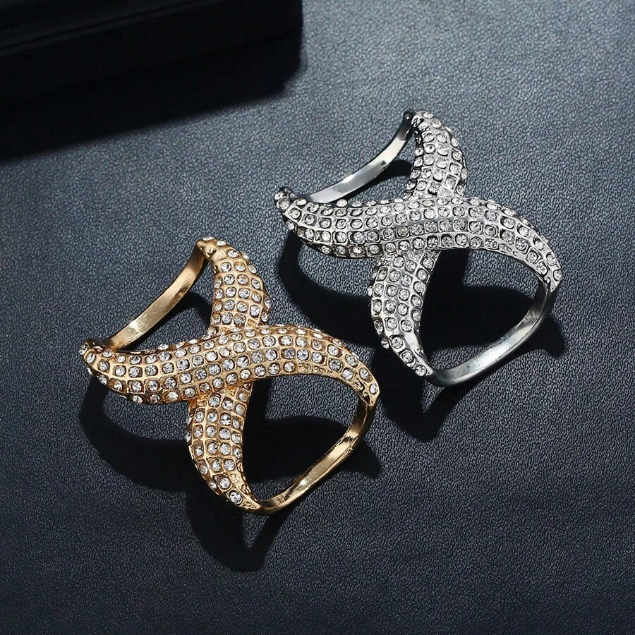 1pc Multi-Functional Silk Scarf Ring, Simple Style Neckerchief, Double Use High-End Decoration - Silver - View 1