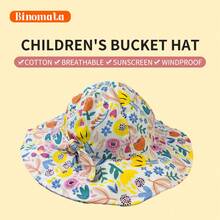 Binomata 可爱碎花蝴蝶结婴儿太阳帽 - 适合春夏季的新鲜花朵设计 - 彩色 - 查看 4