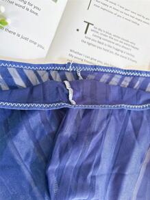 Men's New Sexy Low Waist Comfortable Lace Boxer Shorts With See-Through Accent, Breathable And Ultra-Thin, S/M/L/Xl/2xl - Blue - View 4