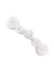 5 件裝手工編織旗袍扣,傳統服裝配飾,包括服飾玉珠、葫蘆和雙環布扣 - 紅色 - 查看 2