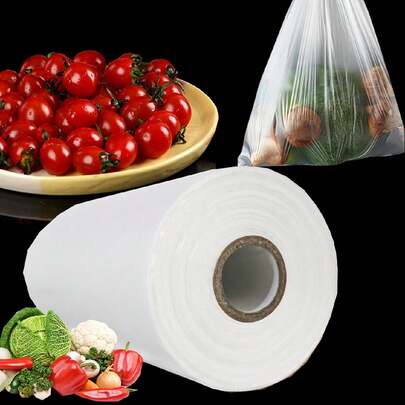 100 Miếng Trong suốt Món ăn Bữa ăn Túi Lưu trữ  , Có thể tái sử dụng Máy hút bụi Túi thu nạp thực phẩm Đối với Vật dụng trong nhà Phòng bếp Tủ lạnh