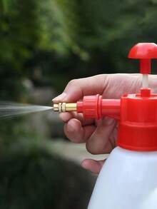 1入組手動花園噴霧器,帶手動泵的氣壓扳機噴霧瓶,可調節壓縮空氣壓力的噴霧器 - 白色 - 查看 2