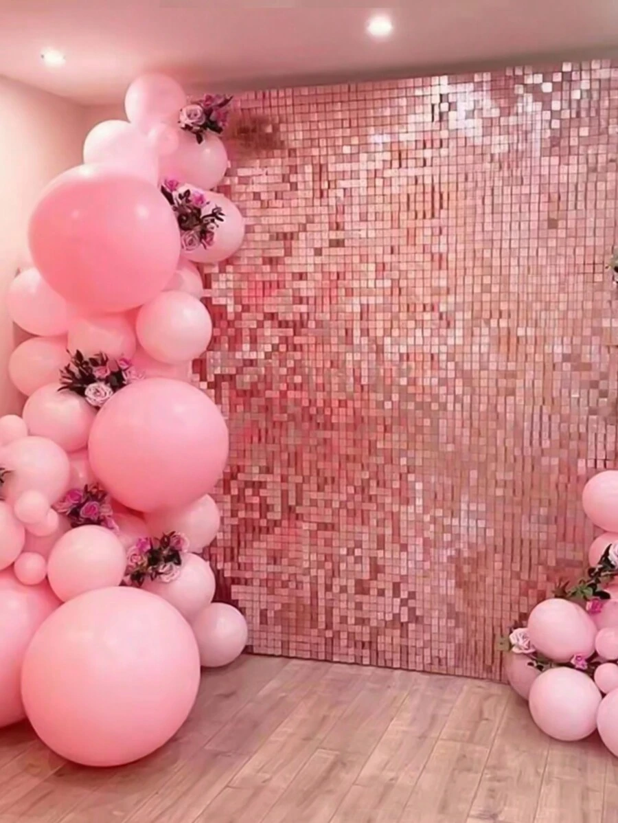 55入組浪漫驚喜創意粉色乳膠氣球,適用於女孩生日、嬰兒派對、婚禮派對裝飾