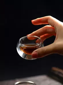 6pcs Nordic Style Double Layer Insulated Glass Tea Cup, Small Capacity Teacup, Home Decor