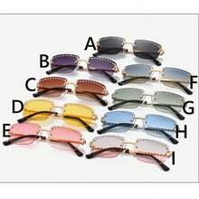 1pc Fashionable Unisex Hip Hop Style Fashion Glasses With Rhinestone Decor, Cut-Edge Frame Party Fashion Glasses For Dancing - Multicolor - View 11