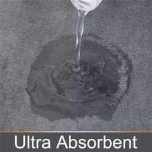 1入灰色橢圓形設計浴室地墊,現代簡約風格,可機洗,橡膠防滑底,淋浴墊,防污,易清潔,快乾,防滑浴室墊,適用於浴缸,淋浴間,浴室,門墊,室內入口,可選擇多種風格和尺寸 - 紫紅色 - 查看 8