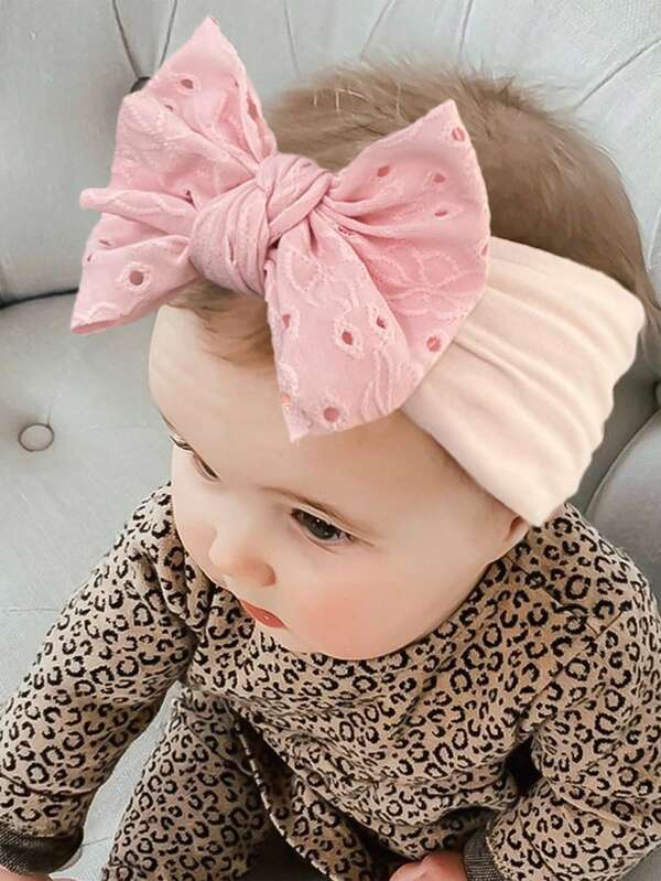 European And American New Style Baby Nylon Hairband With Plain And Bowknot Pattern, Soft And Comfortable, Great Hair Accessory For Babies And Children