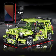 超級賽車模型積木：完美的男孩技術跑車玩具！ - 綠色 - 查看 2