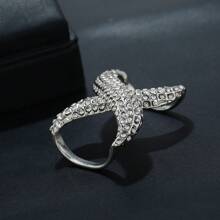 1pc Multi-Functional Silk Scarf Ring, Simple Style Neckerchief, Double Use High-End Decoration - Silver - View 2