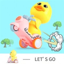 按下即走趣味小鴨慣性車玩具 - 粉色 - 查看 3