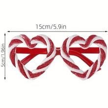 1入組情人節心形眼鏡趣味派對眼鏡糖果形狀球裝飾派對照相道具,可愛審美物品,酷炫小玩意,不同尋常的物品,照相道具,奇怪的物品,酷炫裝飾 - 紅色 - 查看 4