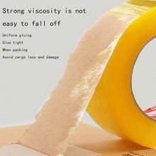 1pc Strong Adhesive Yellow Tape, Tear Resistant And Durable, Wide Range Of Applications - Yellow - View 7