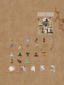 MOCARD 50pcs/Pack Vintage Scrapbooking Material Stickers, Diy Decoration Collage Handmade Material For Festival Gift, Personalized Creativity Art Drawing Back To School - Brown - View 10