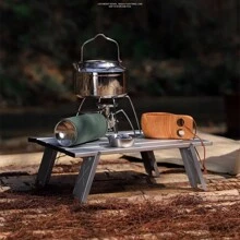 戶外露營便攜式可折疊迷你桌旅遊沙灘野餐燒烤餐具折疊電腦桌超輕 - 銀色 - 查看 5