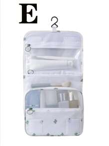 1 件大号挂钩防水折叠旅行洗漱包，女士化妆品剃须刀收纳包，适合暑假、学校、宿舍、游轮、礼物