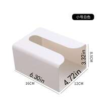 1 件新材質壁掛式紙巾盒,創意簡約塑膠多功能衛生紙架,無痕黏性紙巾盒 - 白色 - 查看 3