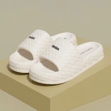 New Arrival Fashion Plaid Pattern Anti-Slip Eva Thick-Soled Indoor/Outdoor Women's Slippers - White - View 1