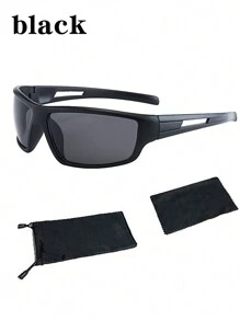 一副眼镜男女通用自行车摩托车户外骑行运动眼镜登山钓鱼护目镜旅游摄影时尚眼镜 - 綠色 - 查看 4