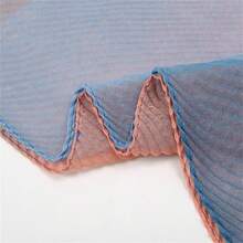 1入女士柔軟漸變色糾褶圍巾,防風防塵多用途圍巾,適用於戶外活動,校園生活,日常穿著,晨夜通勤等 - 卡其色 - 查看 5