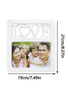 1入簡約北歐風格3d相框創意迷你展示架,適用於客廳,隨機顏色 - 白色 - 查看 3