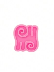 1個環氧樹脂模具,矽膠非洲圖案鑰匙扣模具,適用於diy樹脂灑裝藝術和珠寶製作 - 粉色 - 查看 2