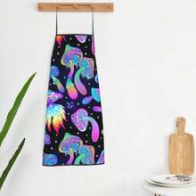 1個防水防污創意多彩蘑菇無袖圍裙 - 彩色 - 查看 6