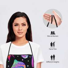 1個防水防污創意多彩蘑菇無袖圍裙 - 彩色 - 查看 7