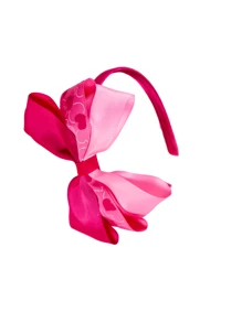 1入超可愛印花心&蝴蝶結線圈髮箍,適用於日常、假期、派對、送給朋友的禮物 - 彩色 - 查看 8