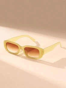 1pc Women's Luxury Square Fashion Glasses With Fashionable Rectangular Frame Design, Retro And Bold, Equipped With Various Neutral Tone Square Lenses, Suitable For Daily Wear, . - Multicolor - View 8