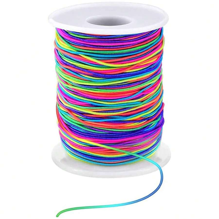 1PC 1mm Colorful Core Elastic Rope Handicraft Colorful Buddha Bead Thread DIY Bracelet Elastic Rope 20 Meters