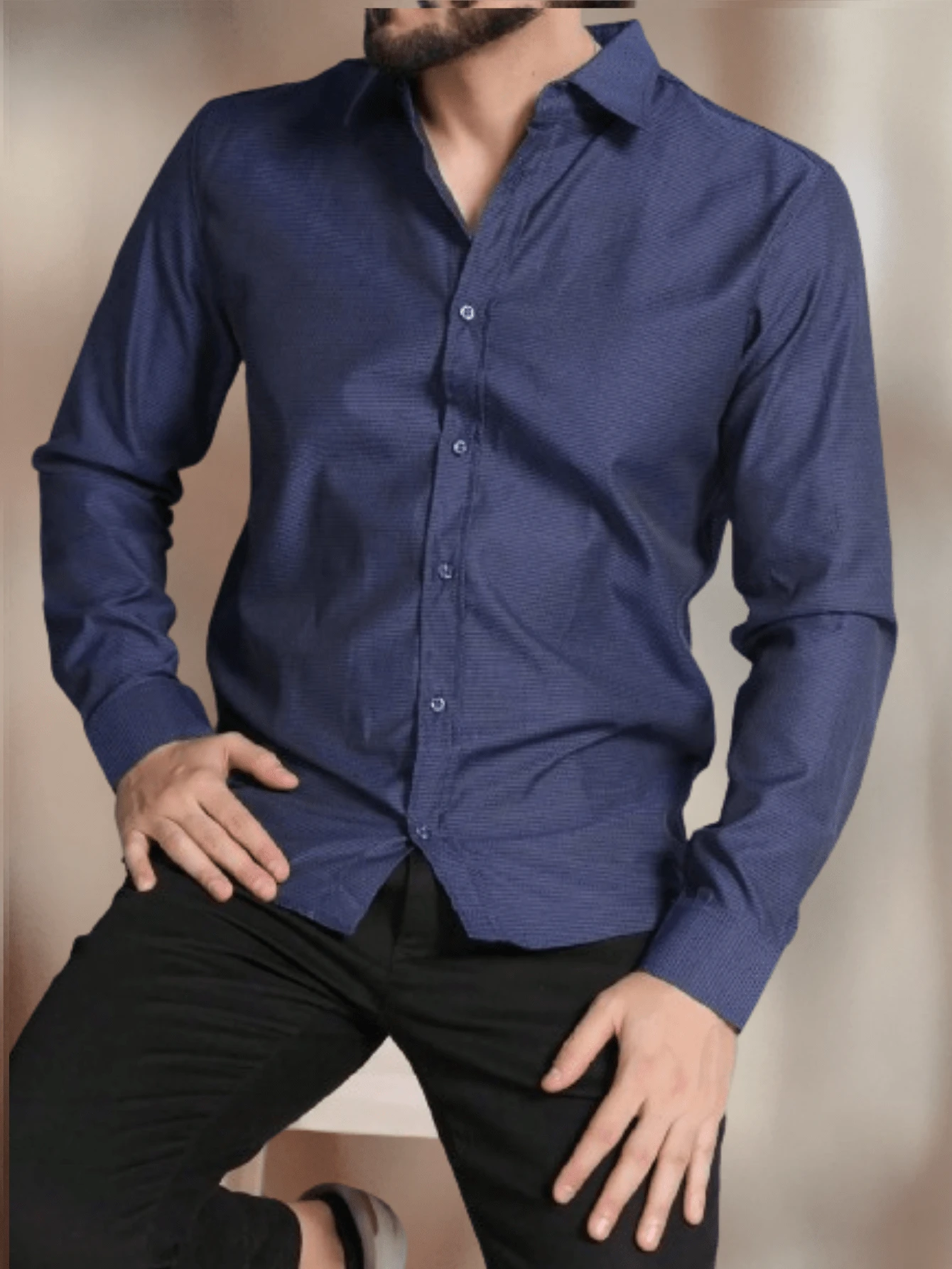 Men Shirts - Màu xanh lam - Xem 1