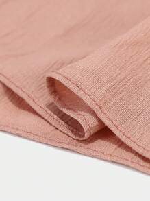 1pc Solid Color Women's Daily Head Scarf - Black - View 7