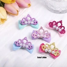 Multi-Piece Set Girls Colorful Hair Accessories, Includes Hair Scrunchies, Hair Clips, Cute Hair Bands, Elastics To Decorate And Style Girls' Hair, Ideal For Daily Use - Purple - View 4