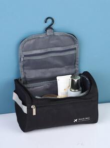 商務旅行化妝品收納袋,乾濕分離、大容量、攜帶方便,豪華洗浴化妝包旅行套裝,乾濕分離、大容量、攜帶方便 - 黑色 - 查看 1